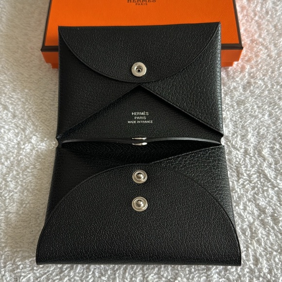 Hermes Calvi Duo Chamkila Goatskin Card Holder Wallet - Picture 6 of 16